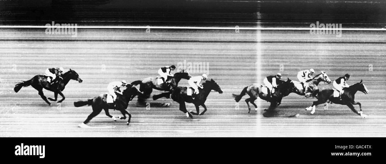 Horse Racing - corse di Newmarket - La prima fotocamera Photo-Finish Foto Stock