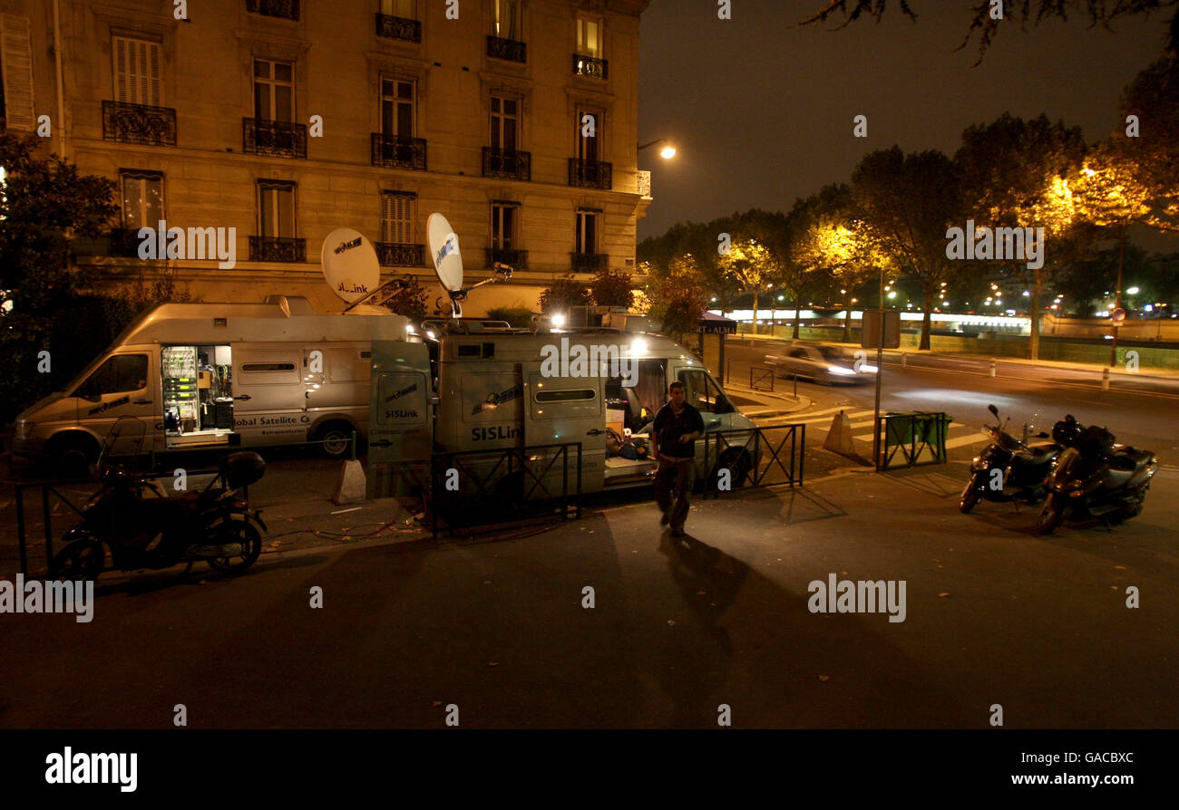 TV Broadcast veicoli Foto Stock