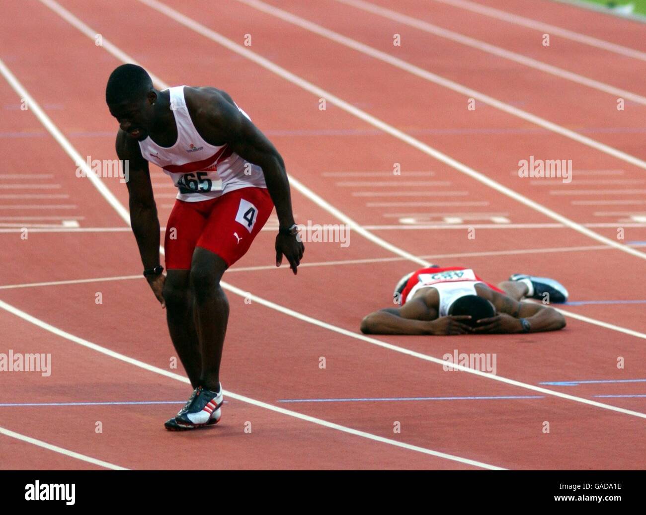 Giochi del Commonwealth - Manchester 2002 - Atletica - Mens 100m - finale Foto Stock