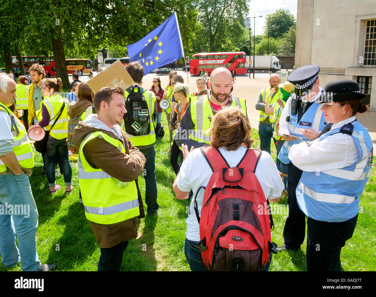 Londra, UK, 2 Luglio 2016: marzo in Europa la dimostrazione Foto Stock