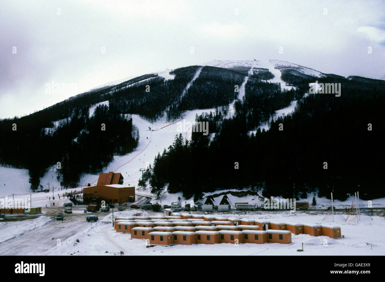 Giochi Olimpici invernali 1984, Sarajevo. Vista generale del villaggio olimpico. Foto Stock