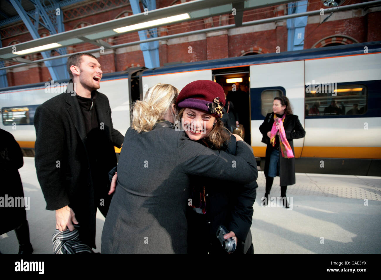 Eurostar apre al pubblico presso la stazione di St Pancras Foto Stock