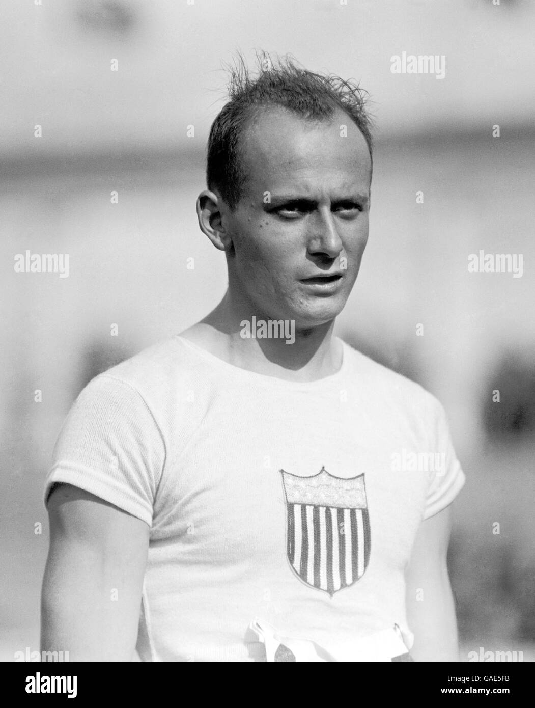 Giochi Olimpici di Anversa 1920 - Atletica - 200 metri. Allen Woodring degli Stati Uniti, vincitore dei 200 metri. Foto Stock