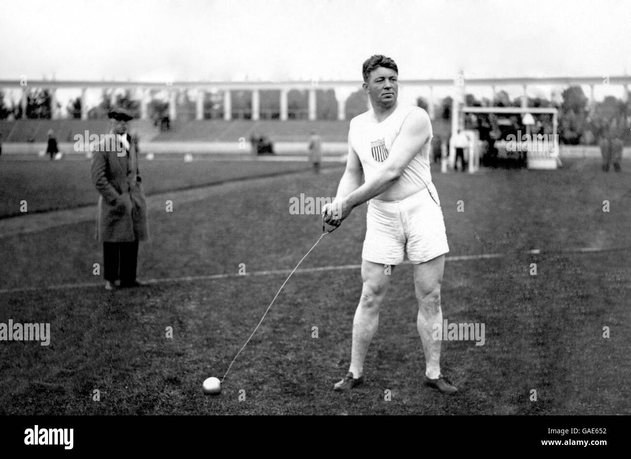 Anversa 1920 Giochi Olimpici - Atletica - Martello Foto Stock