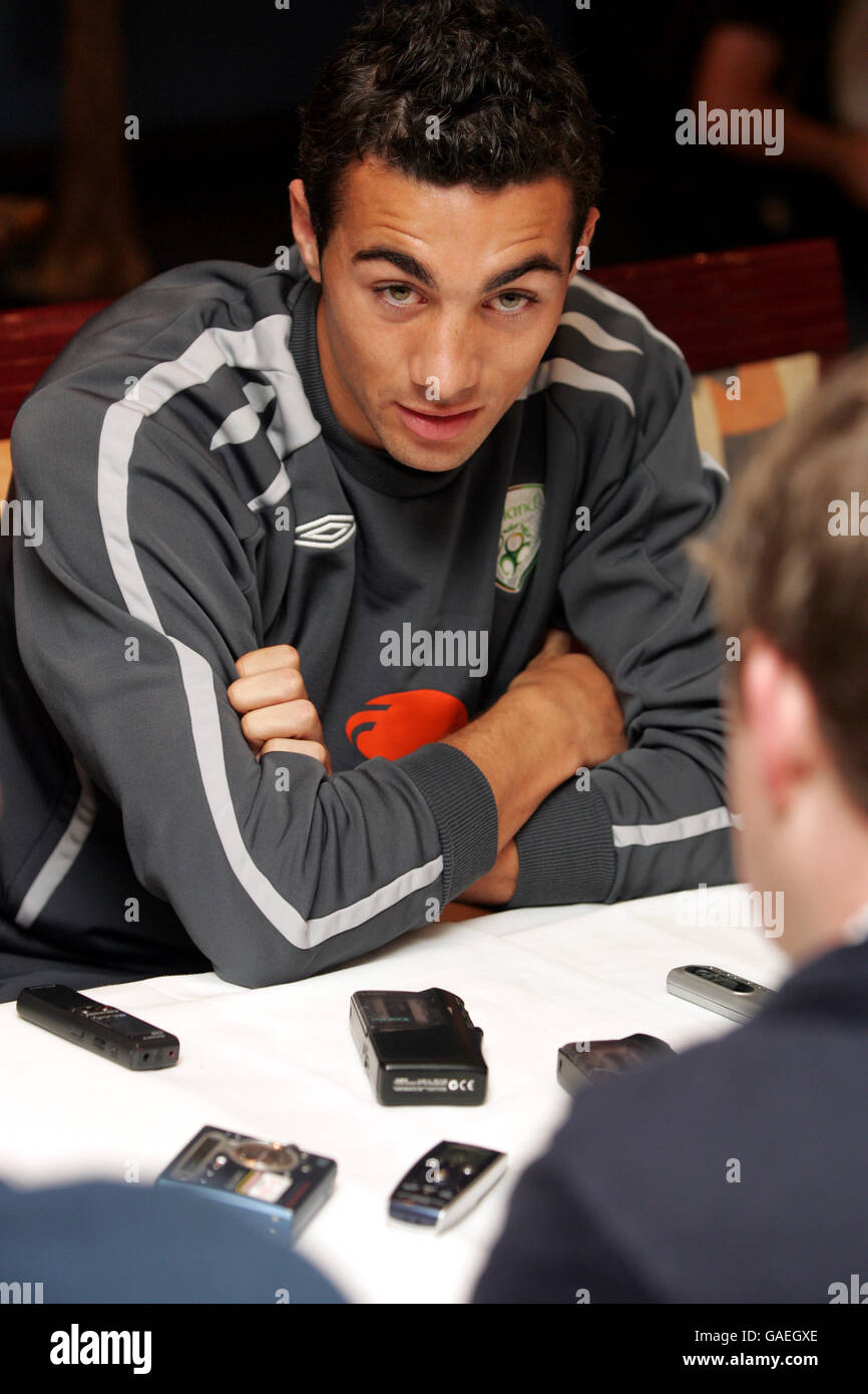 Soccer - UEFA campionato 2008 Qualifiche - Gruppo D - Repubblica di Irlanda - Formazione Strahov Stadium Foto Stock