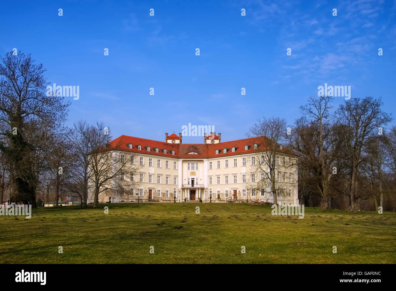 Luebbenau Schloss nel Brandeburgo, Deutschland - castello di Luebbenau nel Brandeburgo, Germania Foto Stock