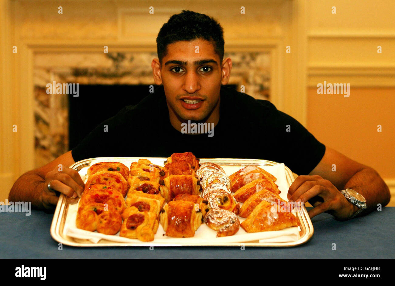 Boxing - Amir Khan Conferenza stampa - Landmark Hotel Foto Stock