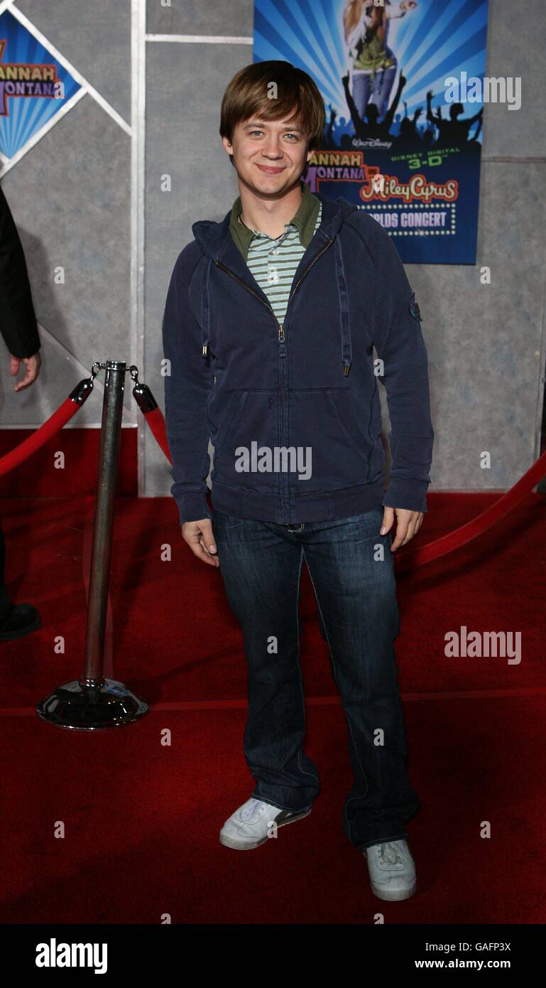 Jason Earles arriva in anteprima per il nuovo film Hannah Montana e Miley Cyrus: Il miglior concerto di entrambi i mondi al Teatro El Capitan di Los Angeles. Foto Stock