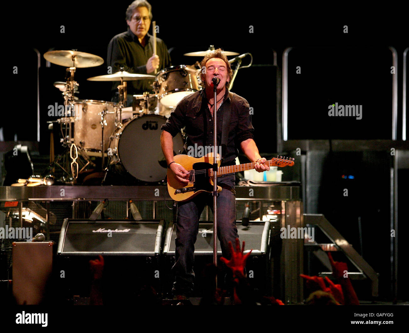 Bruce Springsteen in concerto alla O2 Arena nel sud di Londra. Foto Stock