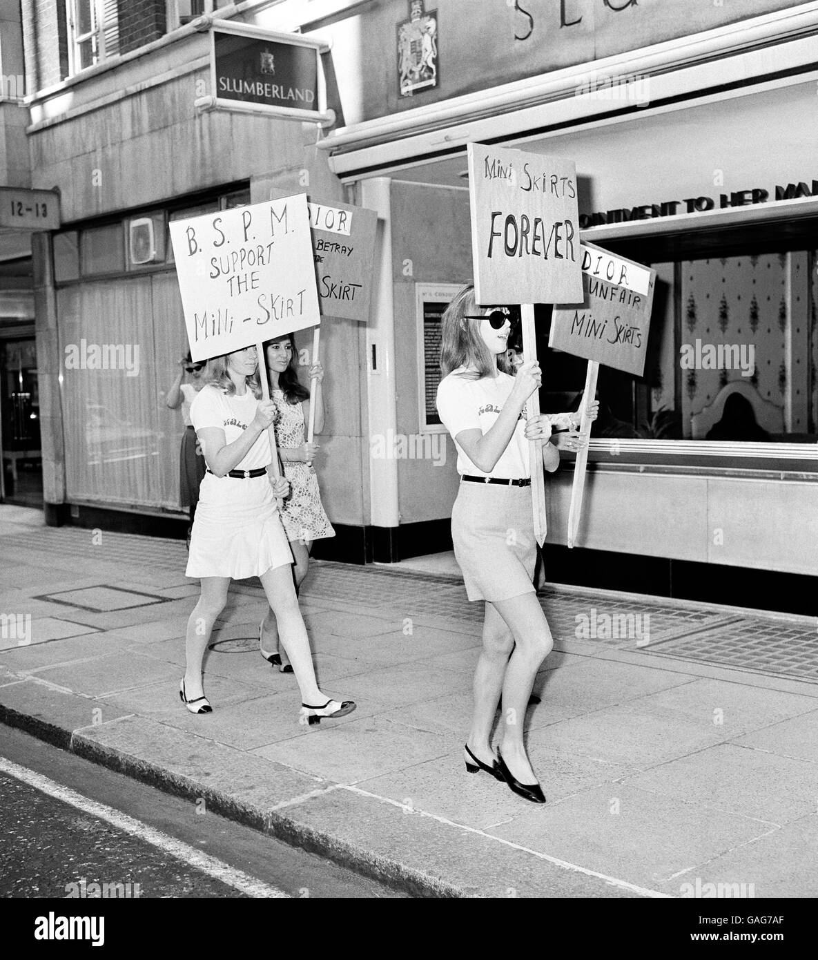 Campagna a sostegno della Mini-Skirt - Londra Foto Stock