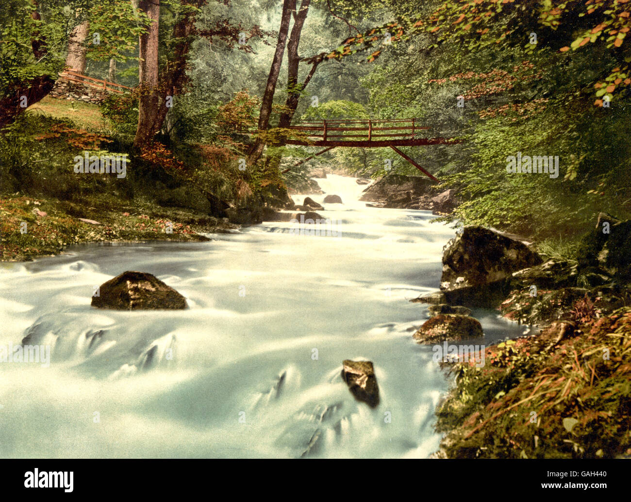 La Birks o' Aberfeldy, Aberfeldy, Scozia, circa 1900 Foto Stock