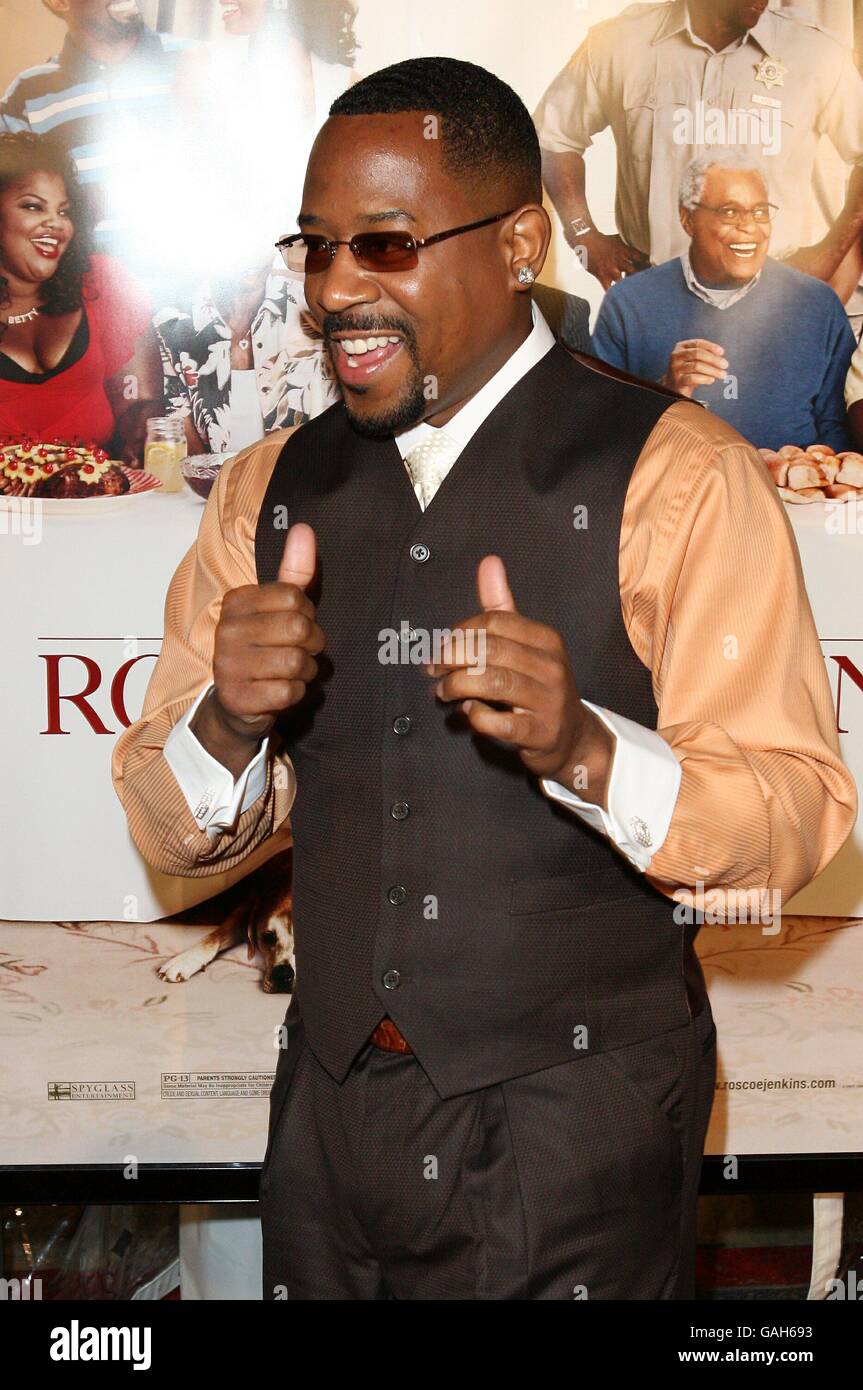 Martin Lawrence arriva alla prima di Welcome Home Roscoe Jenkins al Grauman's Chinese Theatre di Los Angeles. Foto Stock