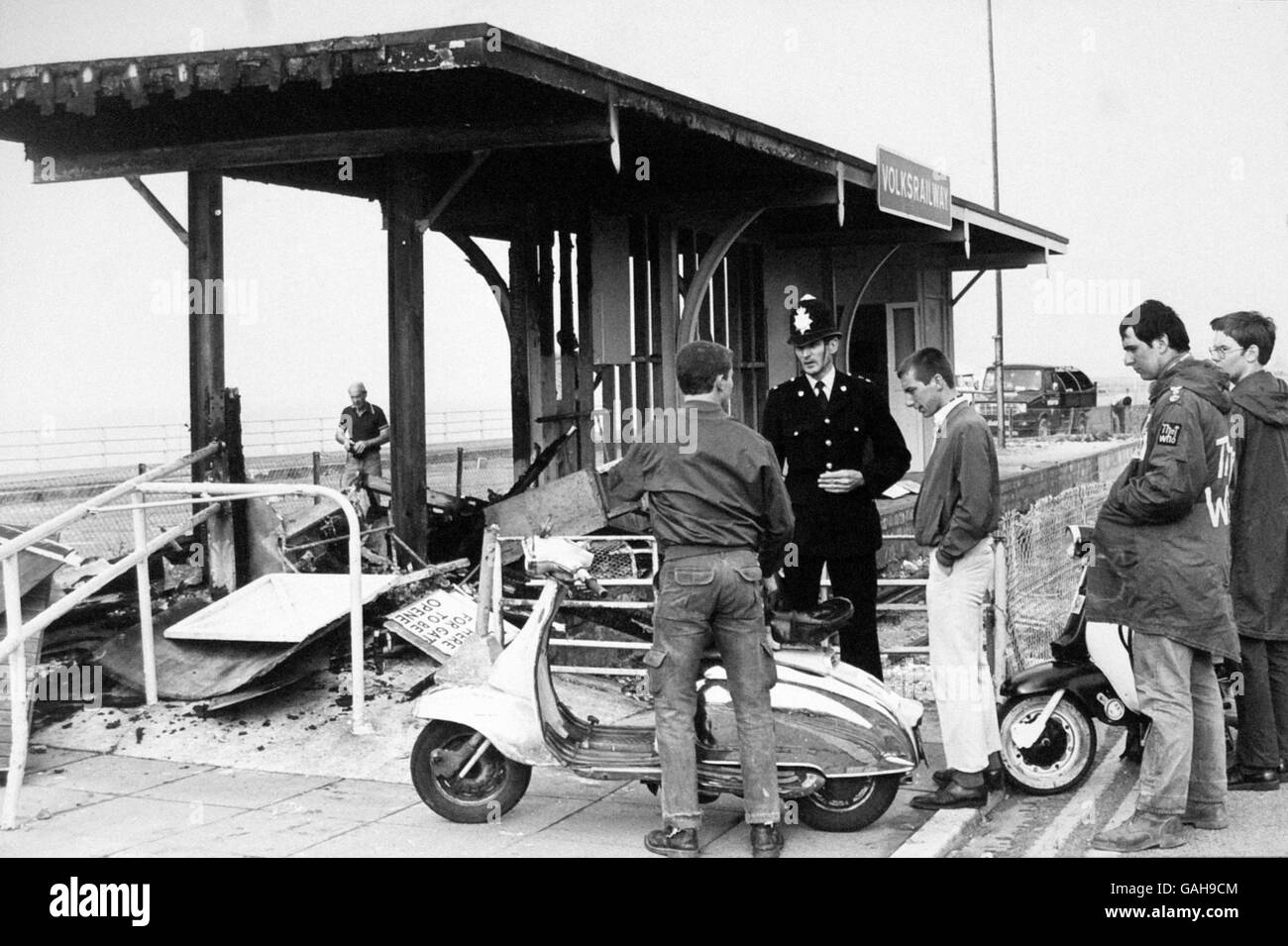 Mods invadere Brighton - 1981 Foto Stock