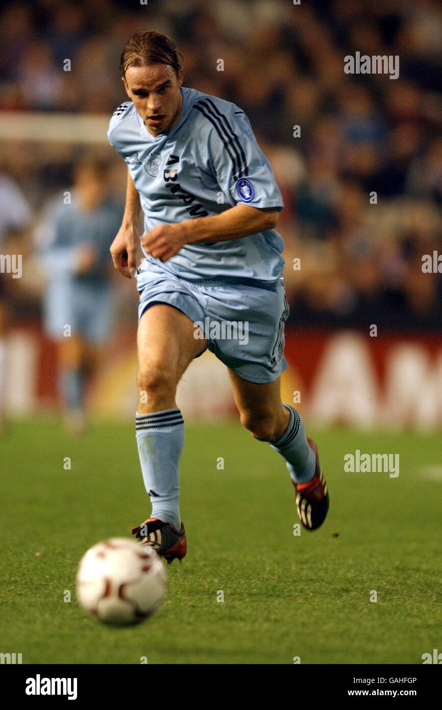 Calcio - UEFA Champions League - Gruppo B - Valencia v Ajax. Andy Van Der Meyde, Ajax Foto Stock