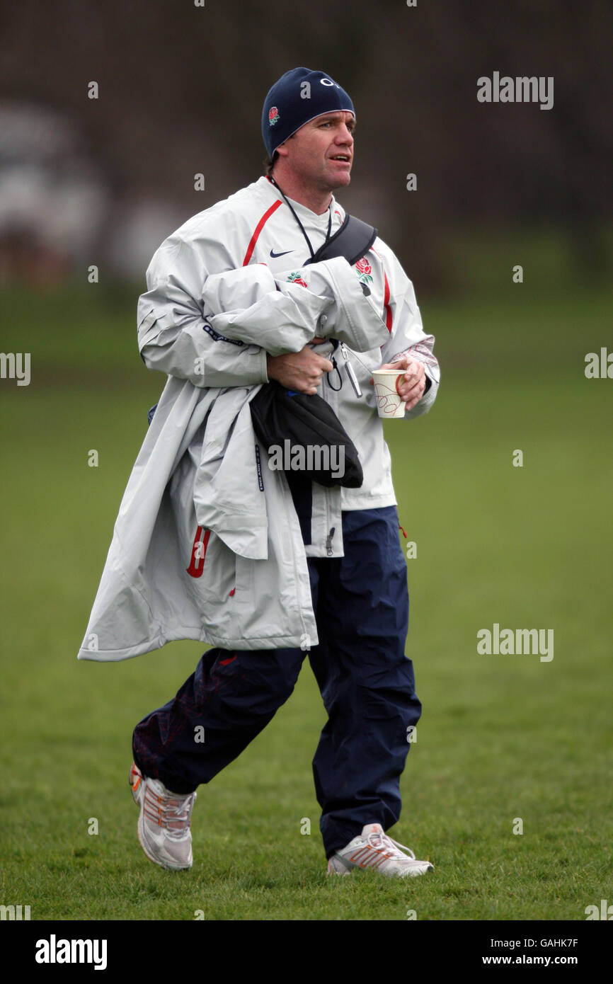 Rugby Union - formazione Inghilterra - Università di Bath. Mike Ford, allenatore assistente dell'Inghilterra Foto Stock