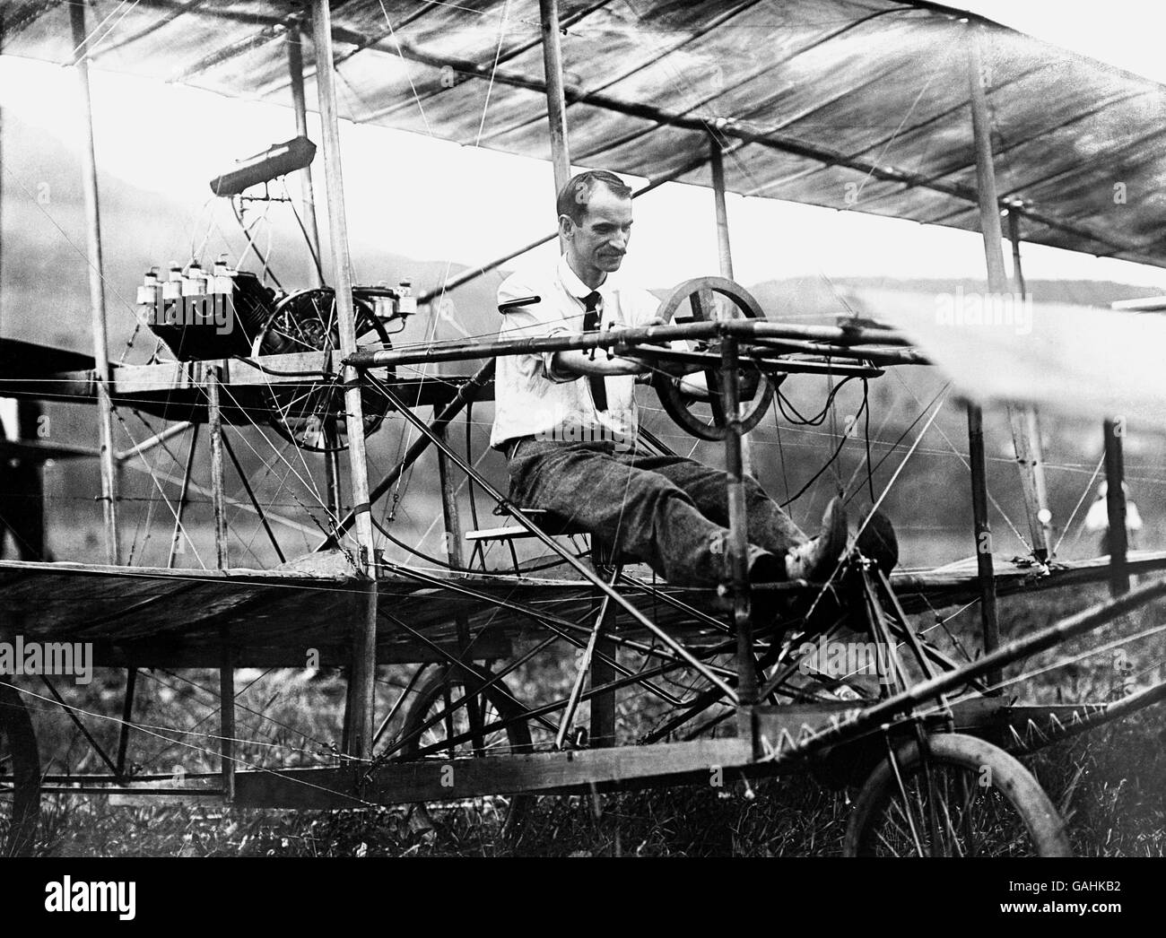 Aviazione - Curtiss e Giugno Bug aeroplano Foto Stock