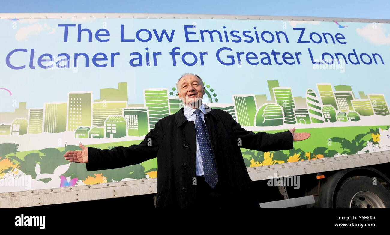 Il sindaco di Londra lancia le basse emissioni zona Foto Stock