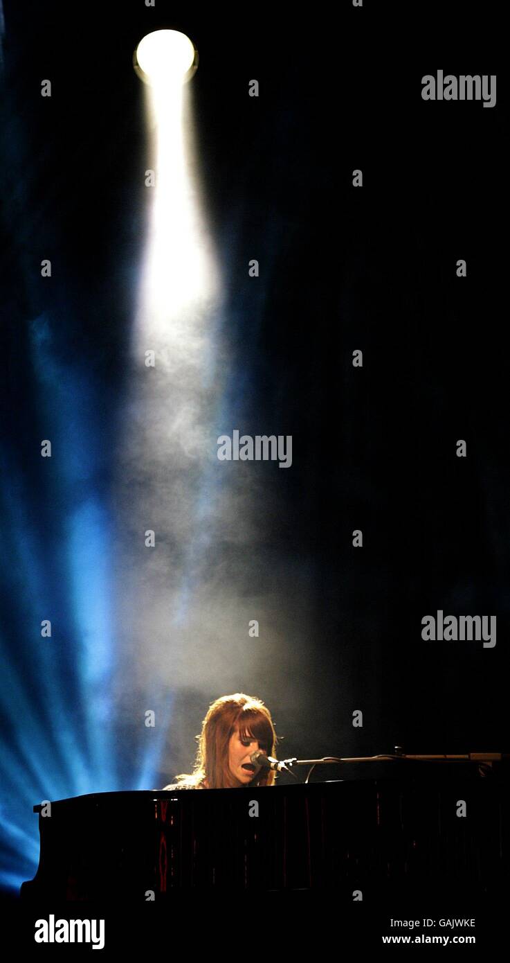 Shockwaves NME Awards 2008 - Londra. Kate Nash sul palco durante gli Shockwaves NME Awards 2008 alla O2 Arena, Millennium Way, Greenwich, SE10. Foto Stock