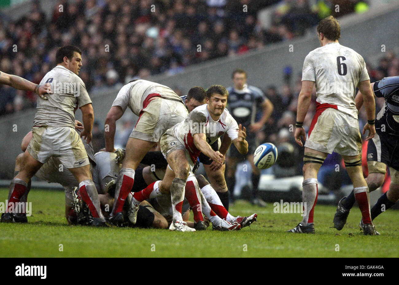 Il Rugby - RBS 6 Nazioni Campionato 2008 - Scozia v Inghilterra - Murrayfield Foto Stock