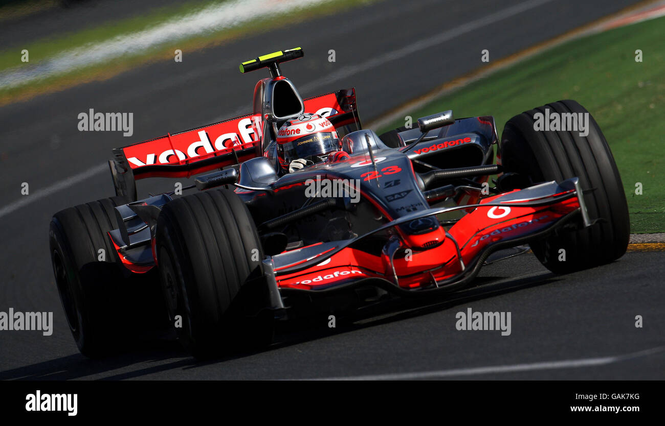 McLaren's Heikki Kovalainen durante la Formula uno, Australia, Gran Premio di Albert Park, Melbourne, Australia. Foto Stock