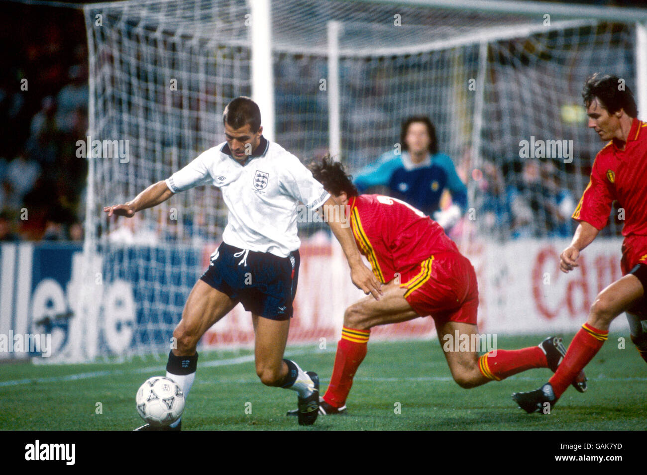 Calcio - Coppa del Mondo FIFA Italia 90 - Secondo round - Inghilterra v Belgio - Stadio Renato Dall'Ara, Bologna Foto Stock