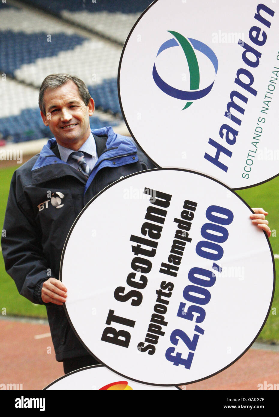 Soccer - Sponsorizzazione annuncio - Hampden Park Foto Stock