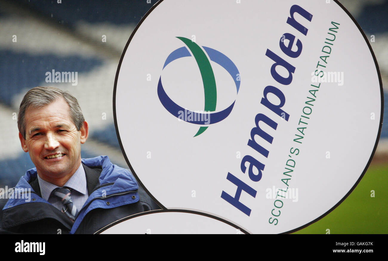 Soccer - Sponsorizzazione annuncio - Hampden Park Foto Stock