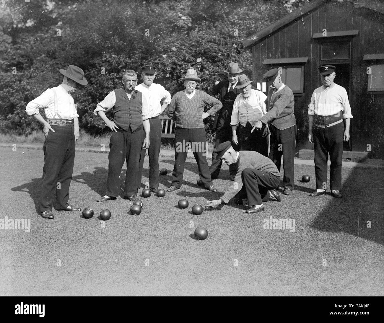 Bocce - pensionati Chelsea. I pensionati Chelsea giocano una partita di bocce Foto Stock