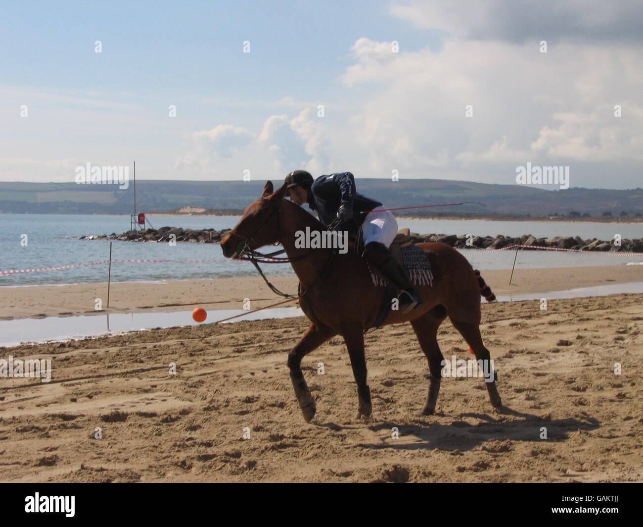 Lancio di Europa il primo polo spiaggia campionato Foto Stock