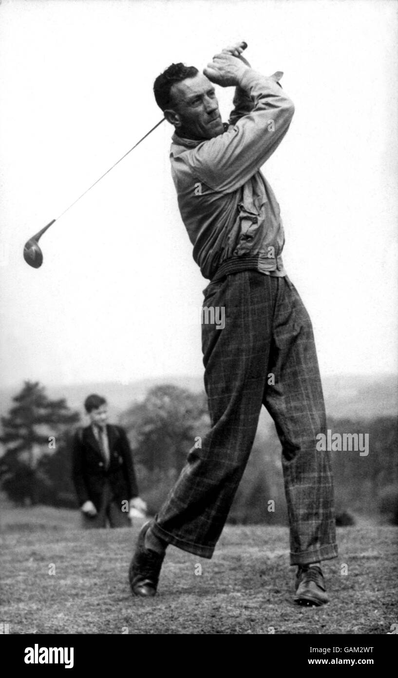 Alf Padgham, vincitore del torneo Silver King 1947 Foto Stock