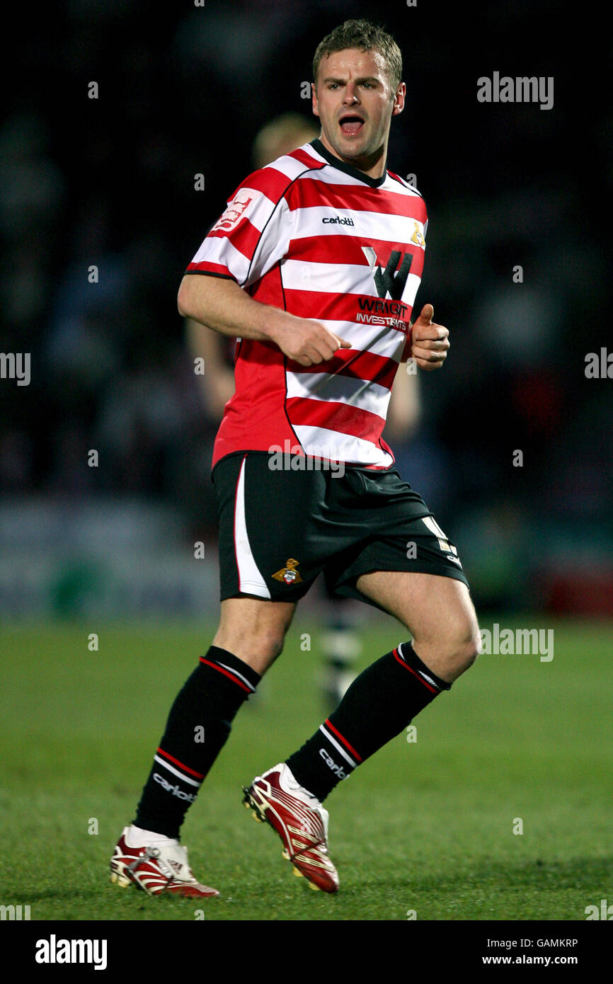 Calcio - Coca-Cola Football League One - Doncaster Rovers v Leeds United - Keepmoat Stadium. Richard Wellens, Doncaster Rovers Foto Stock