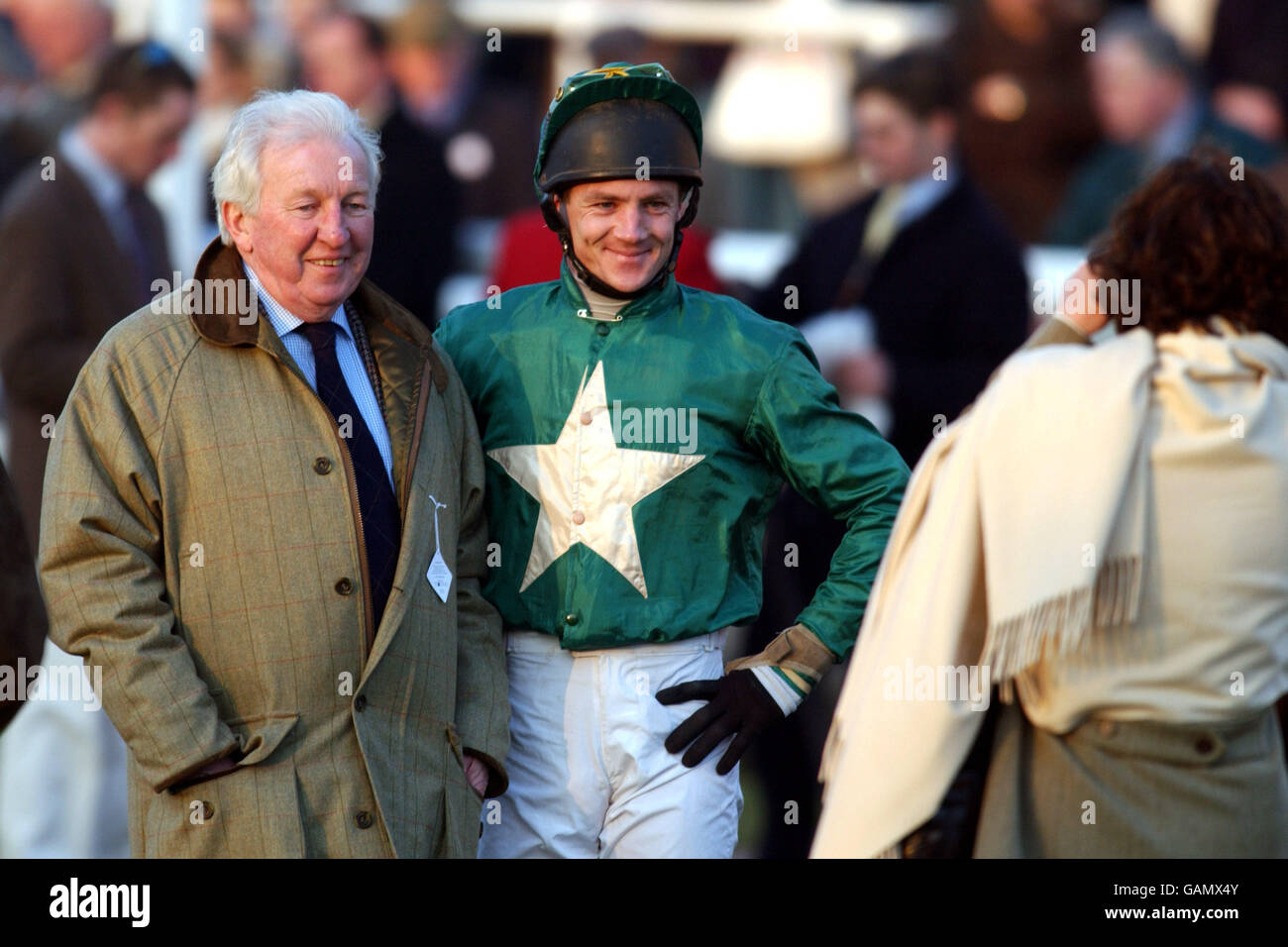 Corse ippiche - corse Kempton. Azione da Kempton Races Foto Stock