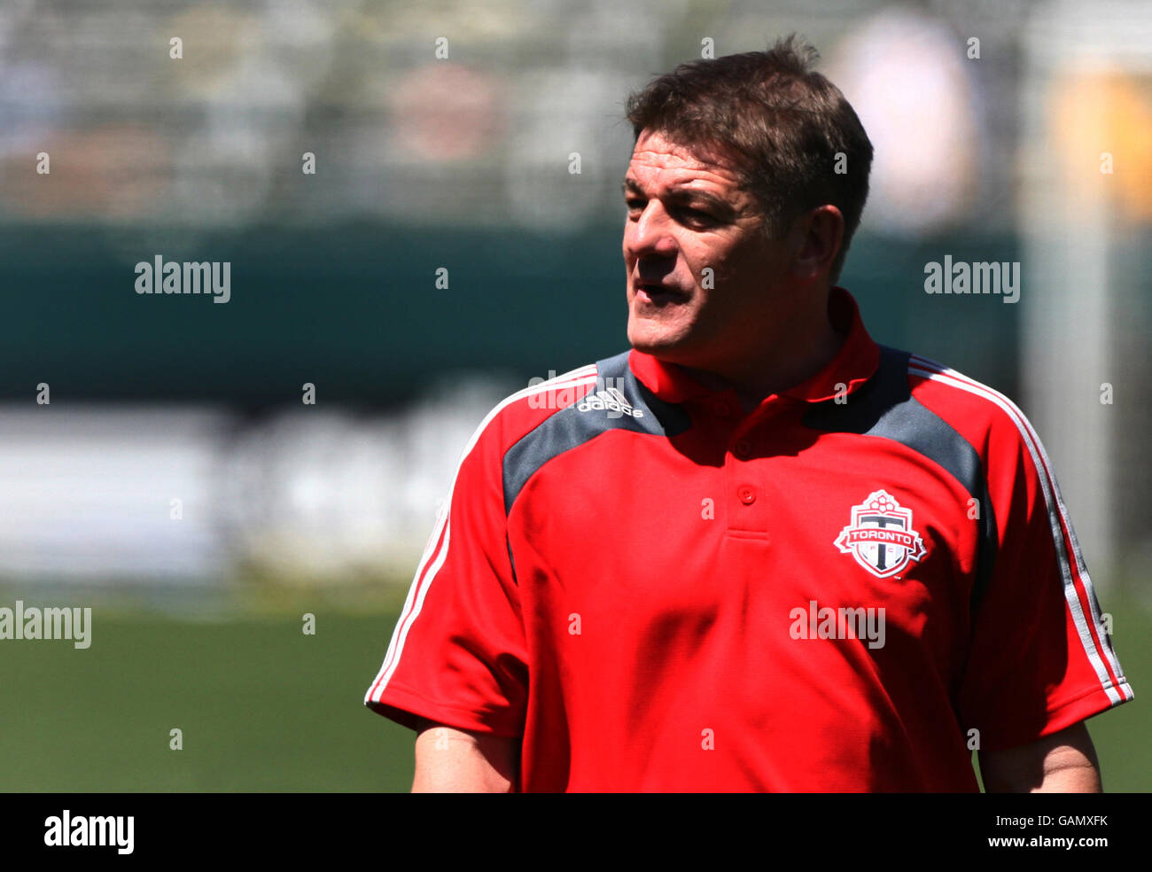 L'allenatore del FC Toronto John Carver dopo la partita di calcio della Major League presso l'Home Depot Center di Carson, Los Angeles, USA. Foto Stock