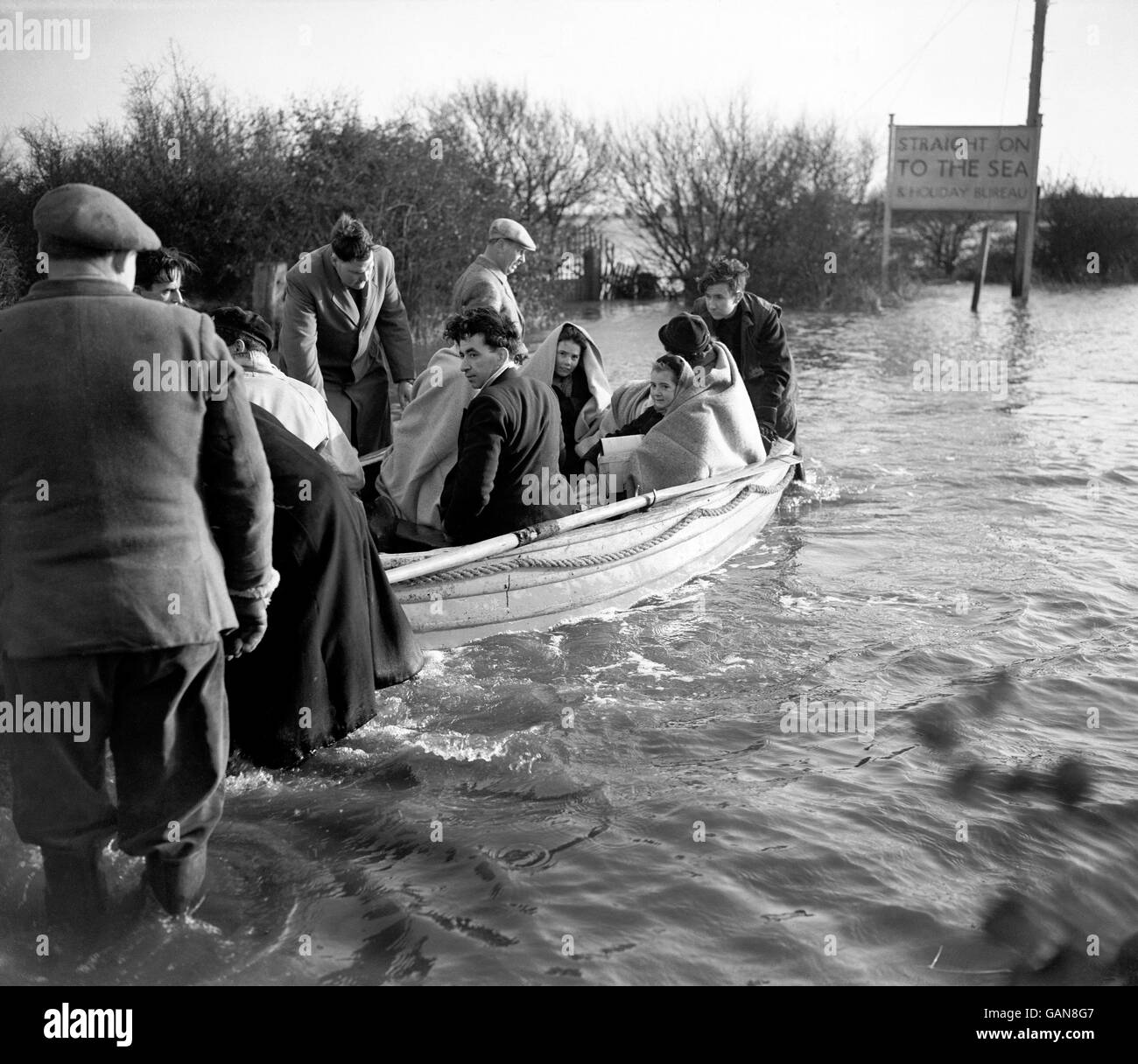 Meteo - la tempesta del 1953 Foto Stock