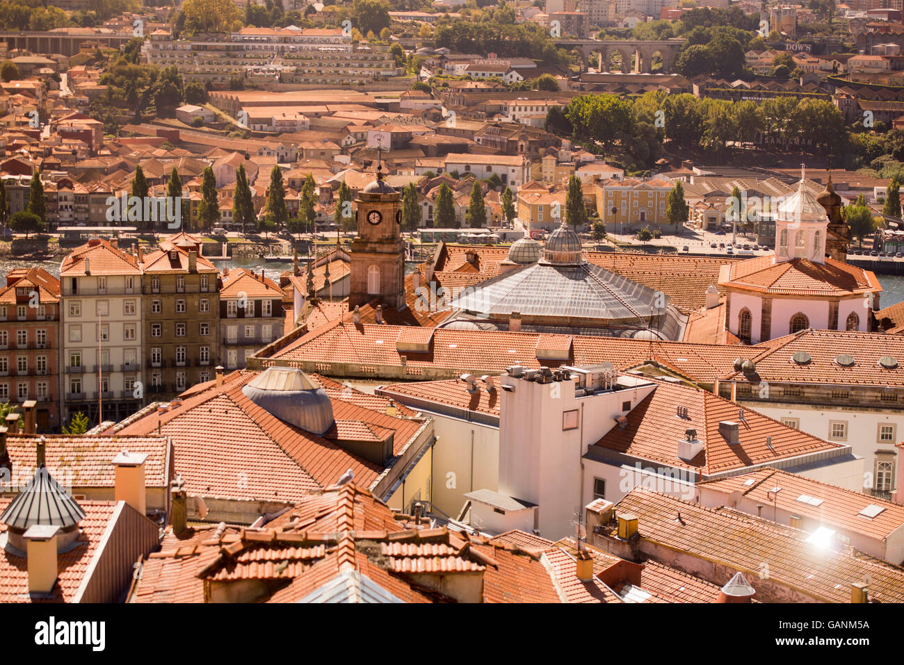 La vecchia città di Ribeira nel centro della città di Porto in Porugal in Europa. Foto Stock