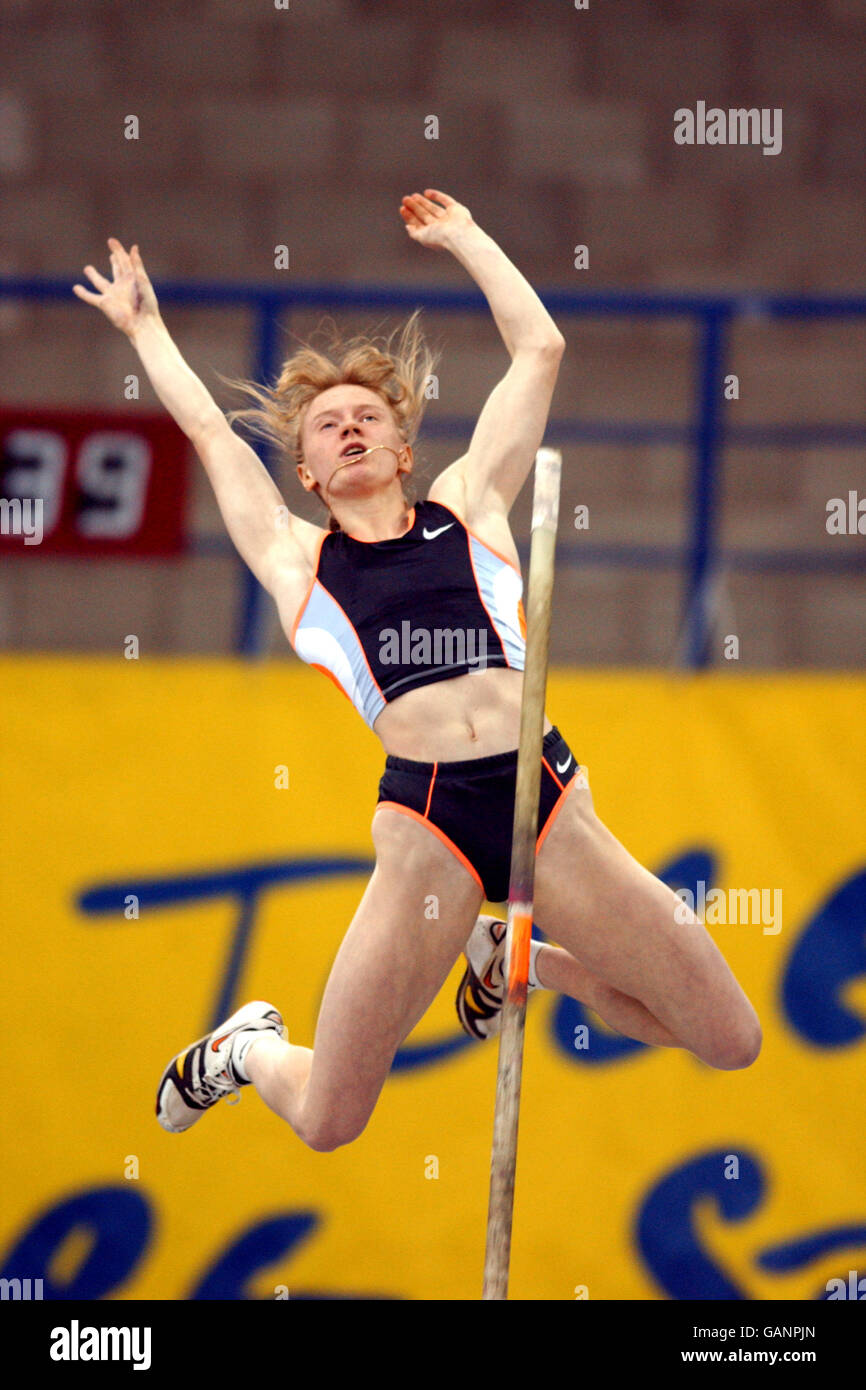 La Russia Svetlana Feofanova sta per creare un nuovo Record mondiale indoor Foto Stock