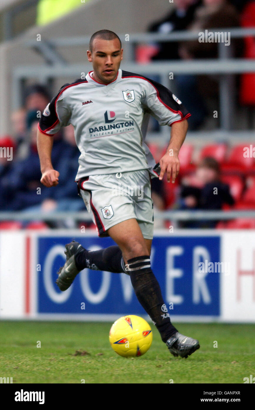 Calcio - Lega Nazionale seconda Divisione - Wrexham v Darlington. Ashley Nicolls, Darlington Foto Stock