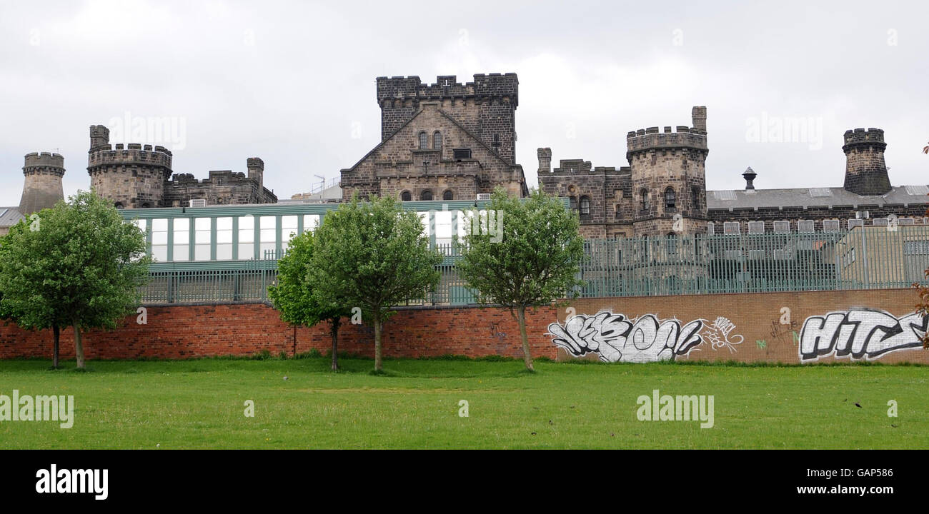 Scorte di prigione. Una vista generale della prigione di Leeds, Armley, Leeds. Foto Stock