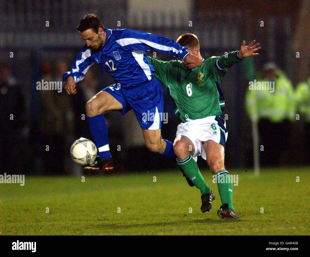 Calcio - Campionati Europei 2004 Qualifier - Gruppo sei - Irlanda del Nord / Grecia Foto Stock