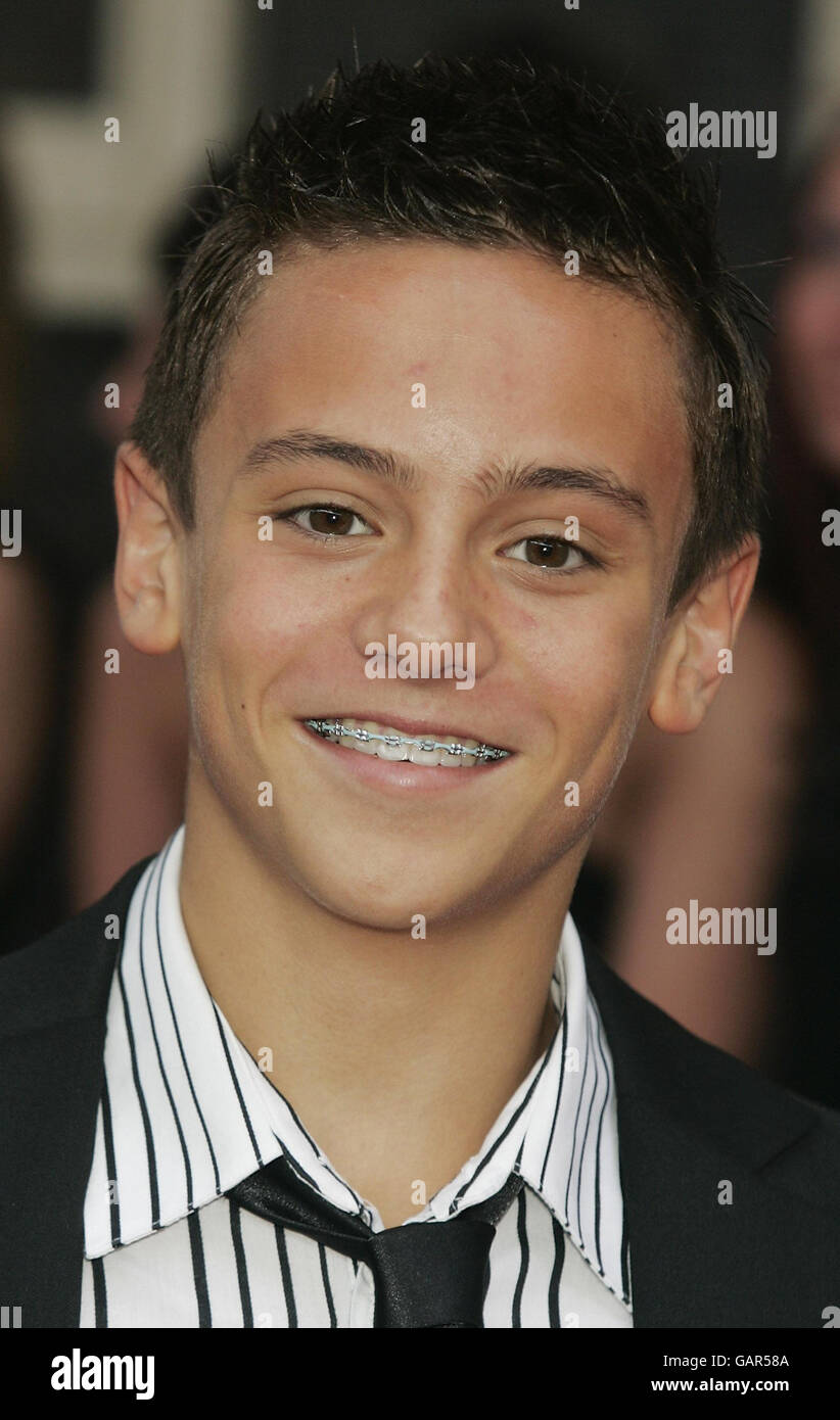 Tom Daley arriva ai migliori 2008 premi britannici ai London Television Studios. Foto Stock