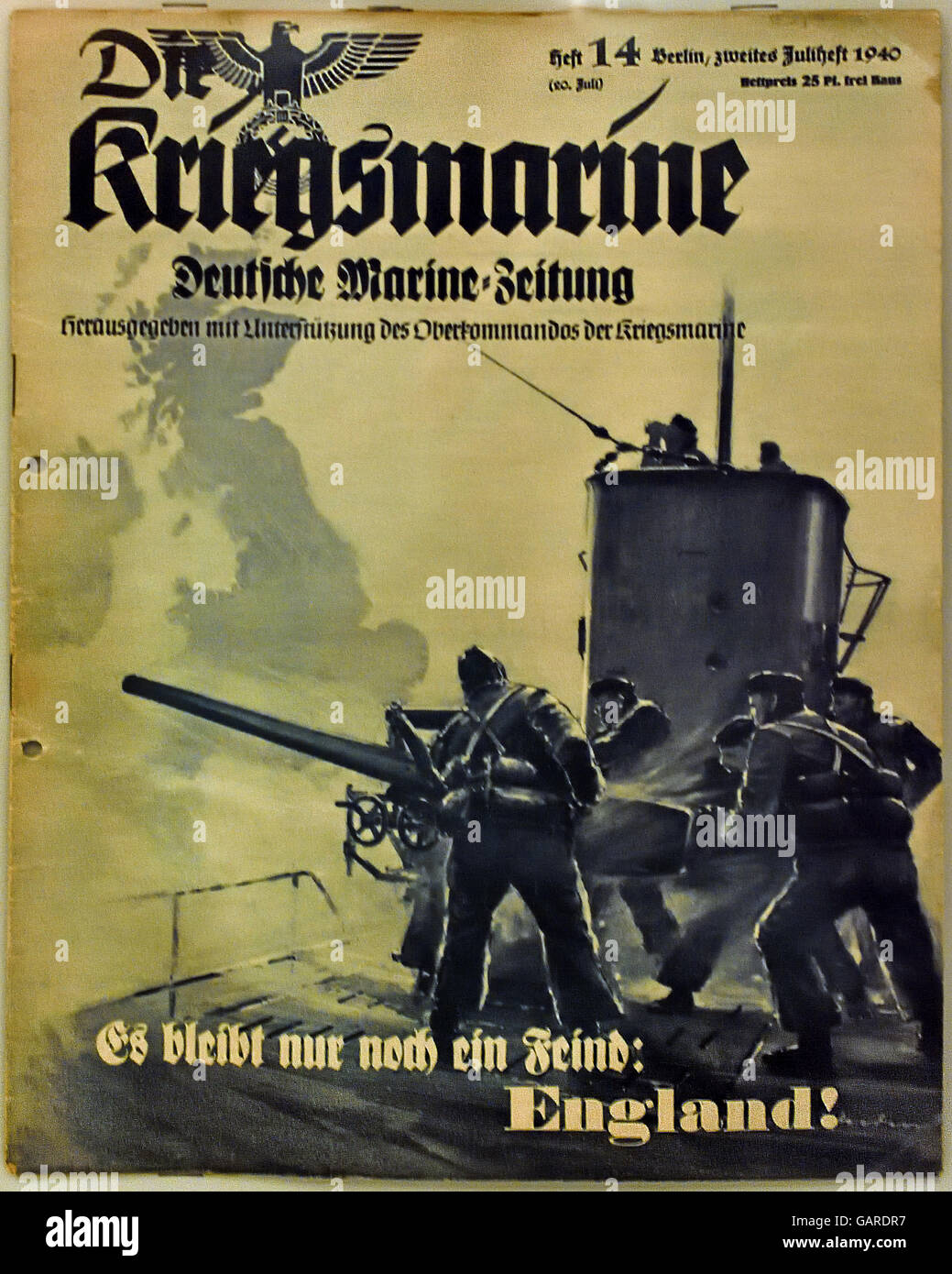 Kriegsmarine mit Beitragen zum seekrieg gegen Grossbritannien - Navy con contribuendo alla guerra navale contro la Gran Bretagna 20 juli 1940 Berlino Germania nazista Foto Stock