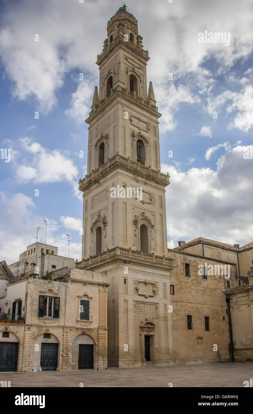 Campanile del Duomo di Lecce, Italia Foto Stock