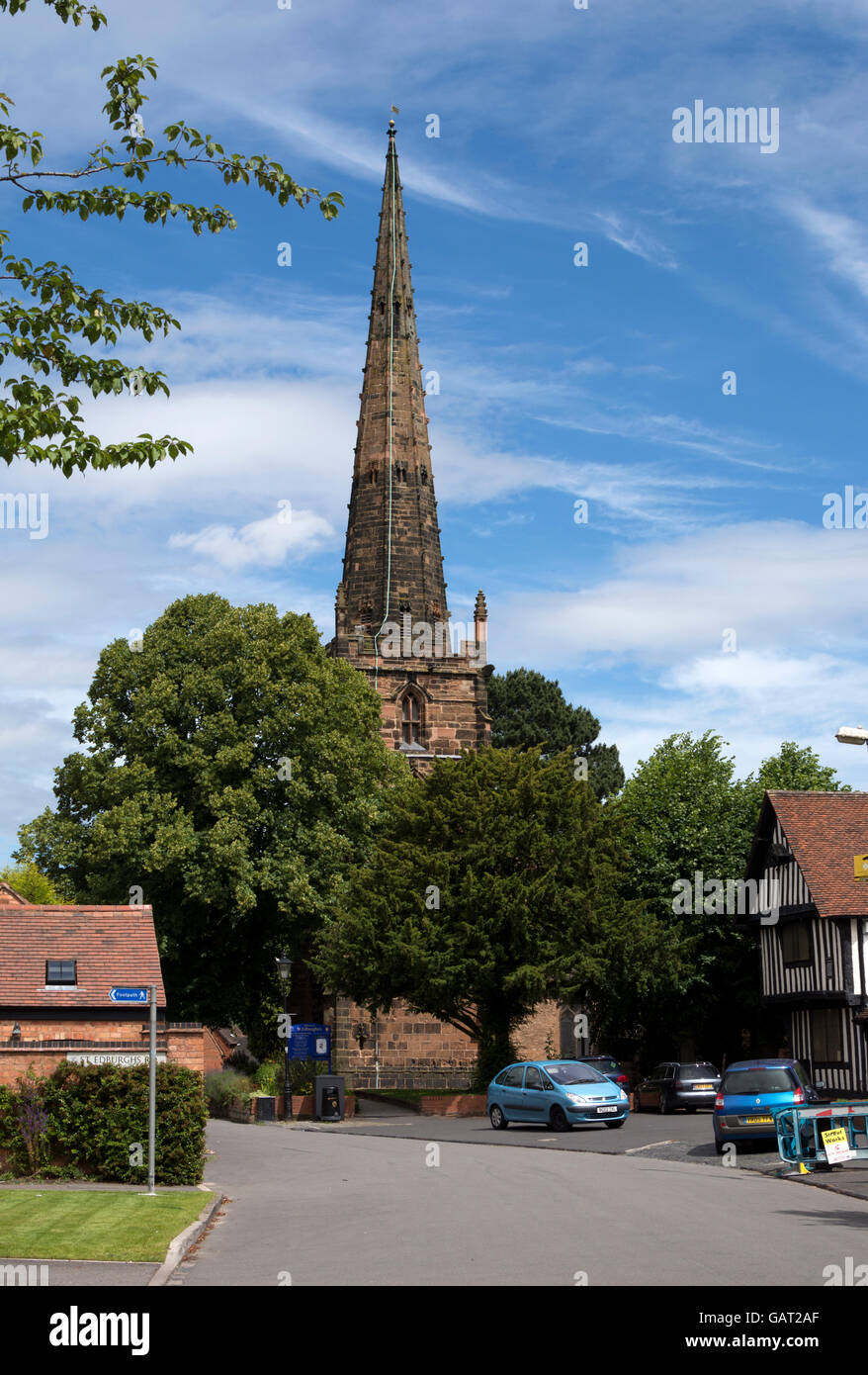 San Edburgha la Chiesa, il vecchio villaggio di Yardley, Birmingham, West Midlands, Regno Unito Foto Stock