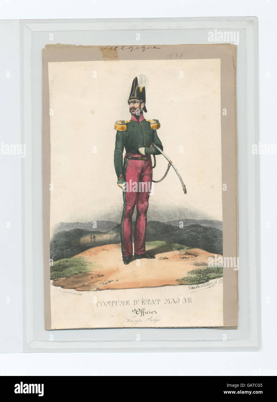 Costume d'Etat major. Officer, troupe belge ( b14896507-85427) Foto Stock