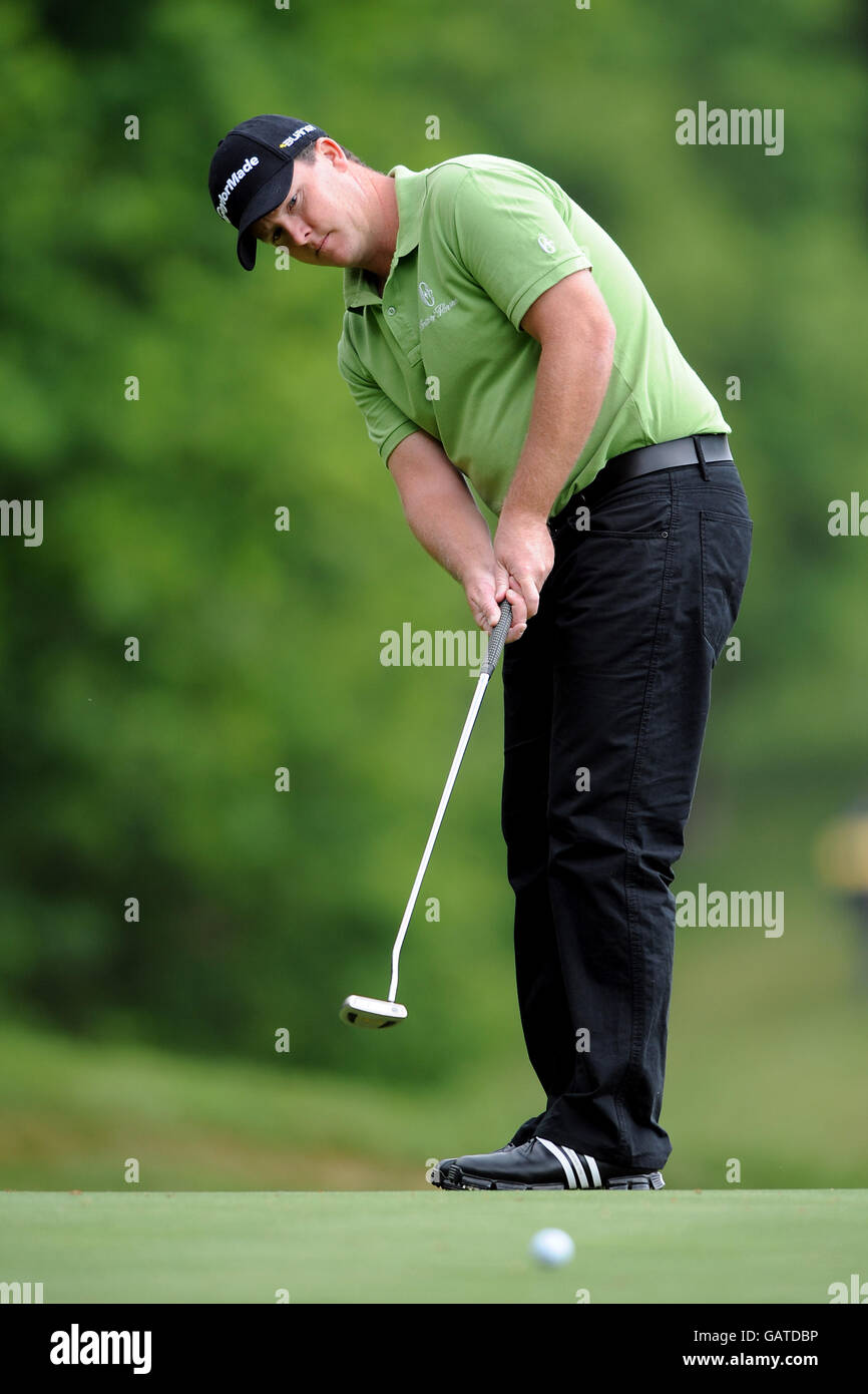 Golf - BMW PGA Championship 2008 - Round Three - Wentworth Golf Club - Virginia Water. Marcus Fraser in azione in Australia Foto Stock