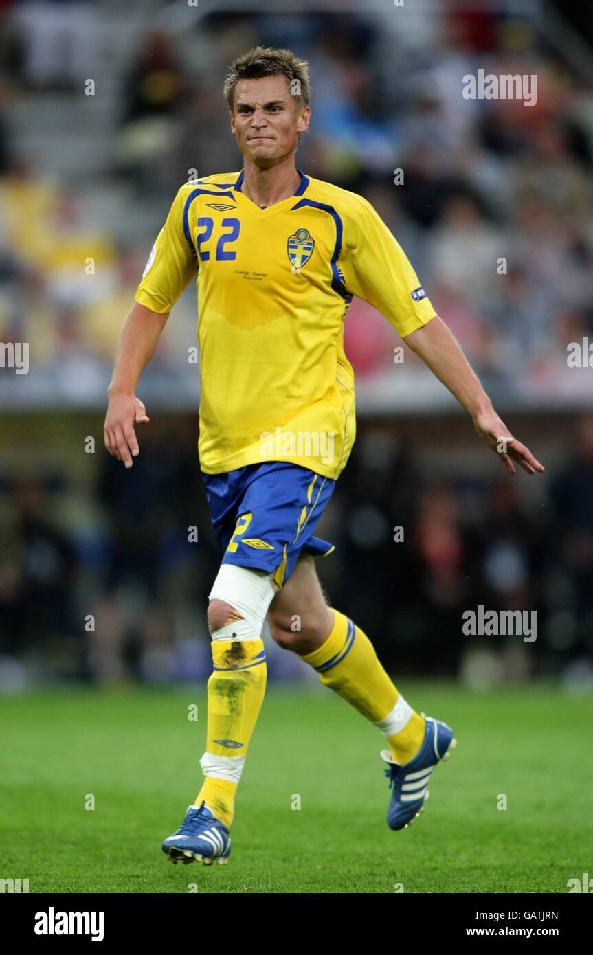 Calcio - Campionato europeo UEFA 2008 - Gruppo D - Svezia v Spagna - Stadio Tivoli Neu. Markus Rosenberg, Svezia Foto Stock