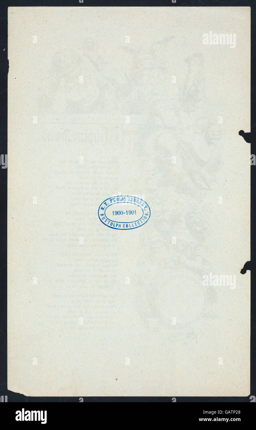 La cena è stata ospitata da Schlaraffia Newark presso il Central Railroad Hotel, riflettendo un evento sociale o celebrativo che coinvolge un gruppo o una riunione sociale presso l'hotel nel New Jersey. Foto Stock