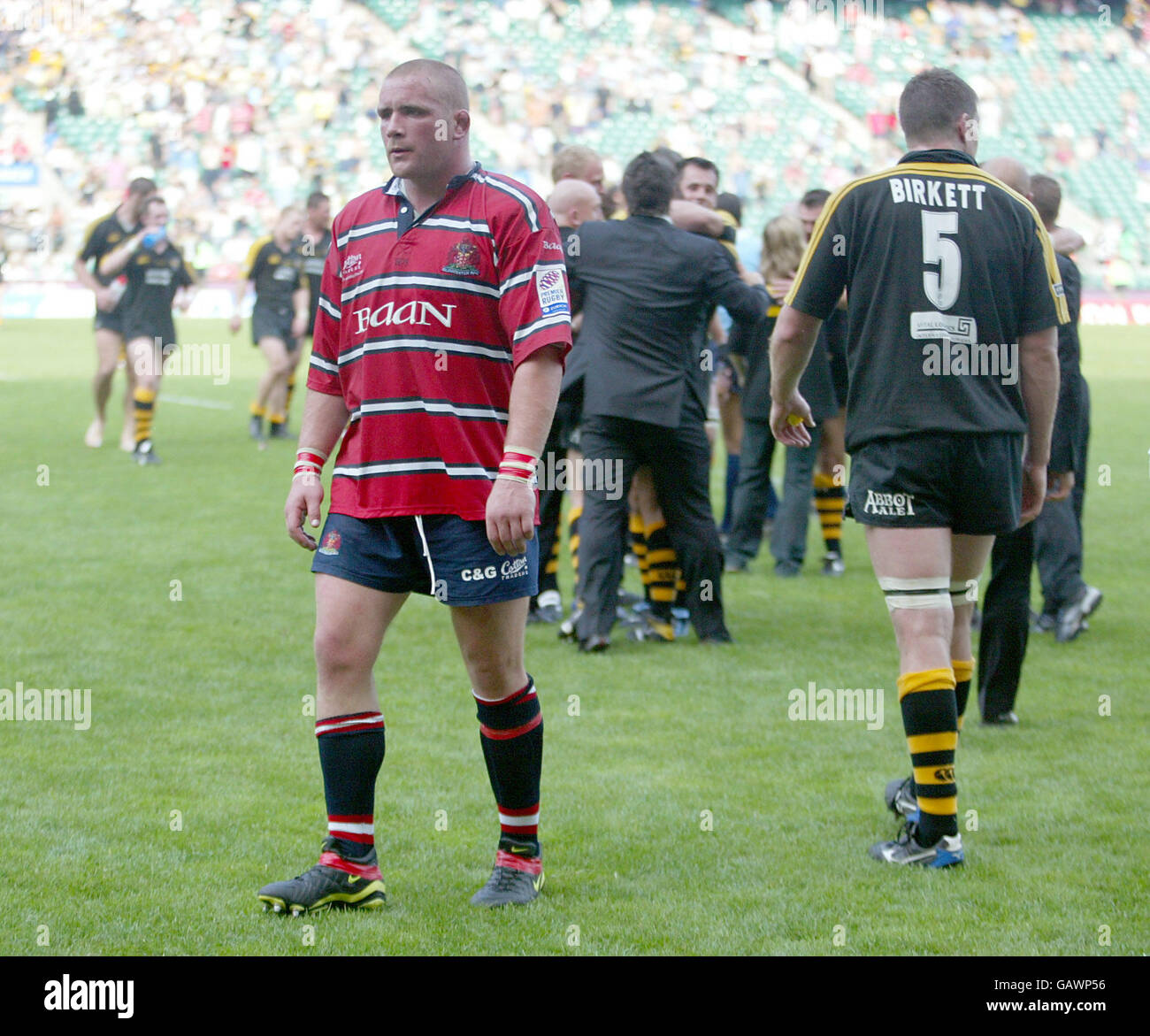 Rugby Union - Zurich Premiership - finale - Gloucester contro London Wasps. Phil Vickery di Gloucester sconfisse dopo la sconfitta contro London Wasps Foto Stock