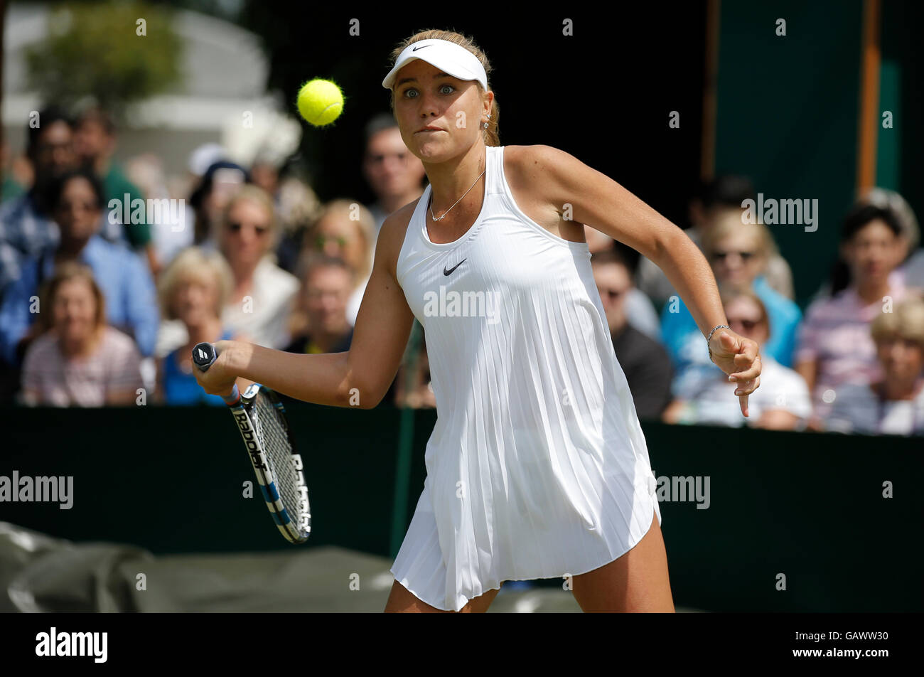 Londra, Regno Unito. 5 Luglio, 2016. Sofia Kenin Usa le ragazze Singles i campionati di Wimbledon 2016 All England Tennis Club, Wimbledon, Londra, Inghilterra 05 Luglio 2016 All England Tennis Club, Wimbledon, Londra, Inghilterra 2016 Credit: Allstar Picture Library/Alamy Live News Foto Stock