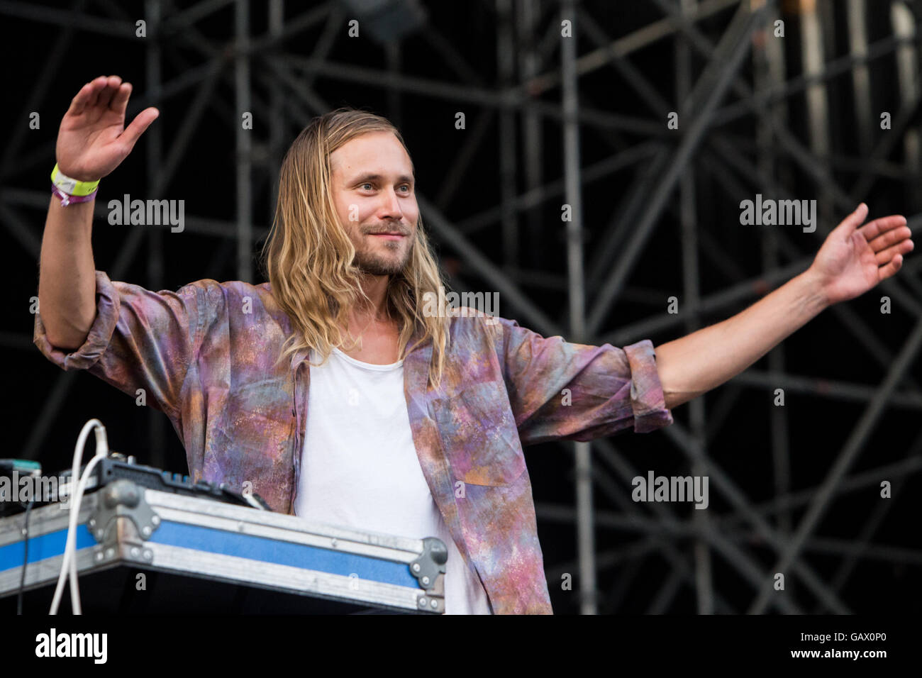 Milano Italia. 05 luglio 2016. Il Finnish-Danish LIIMA band suona dal vivo sul palco di mercato Festival del suono per presentare il loro primo album 'II' Credit: Rodolfo Sassano/Alamy Live News Foto Stock